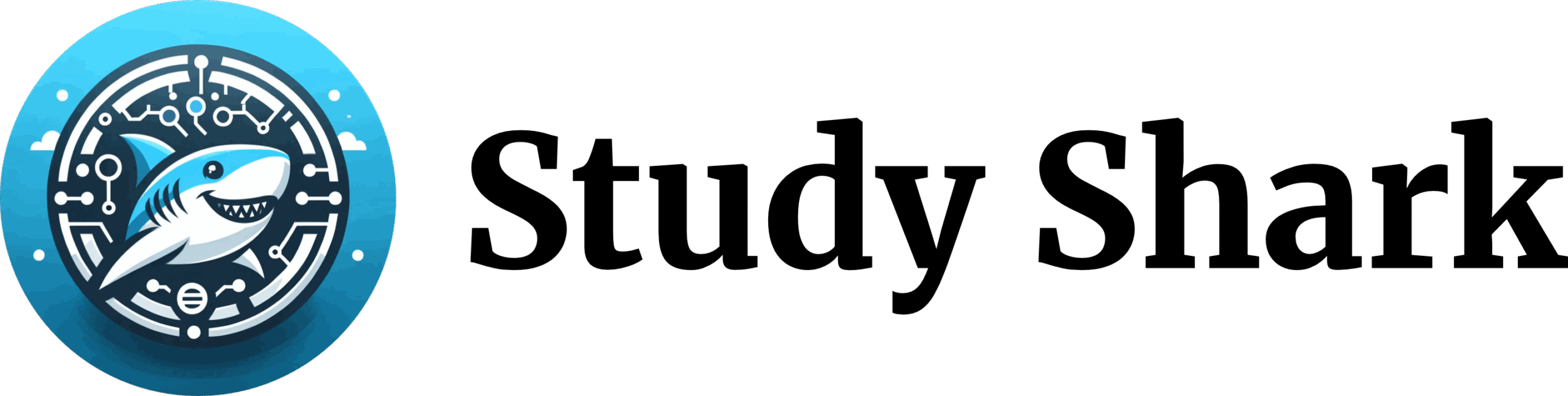 Study Shark Logo with tech for tech certification